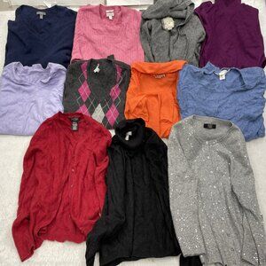 11 Cashmere Adult Sweater Lot Bundle Damaged Cutter Crafting Repurpose Upcycle